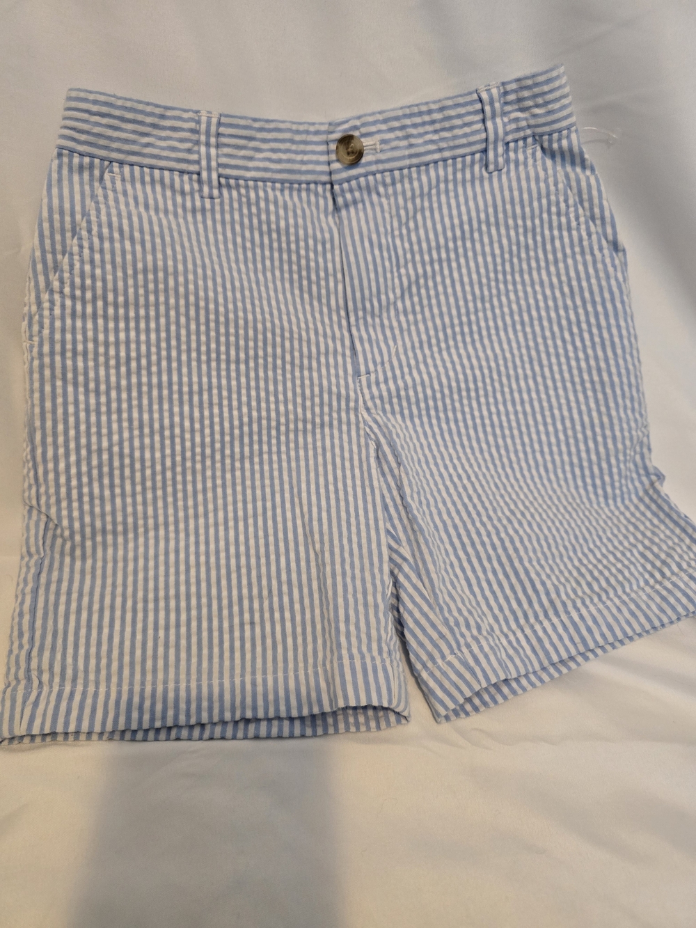Vineyard Vines Blue and White Striped Seersucker Bermuda Shorts